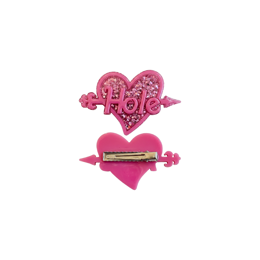 Glitter Pink Hair Clip